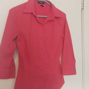 Express Vibrant Pink Stretch Blouse